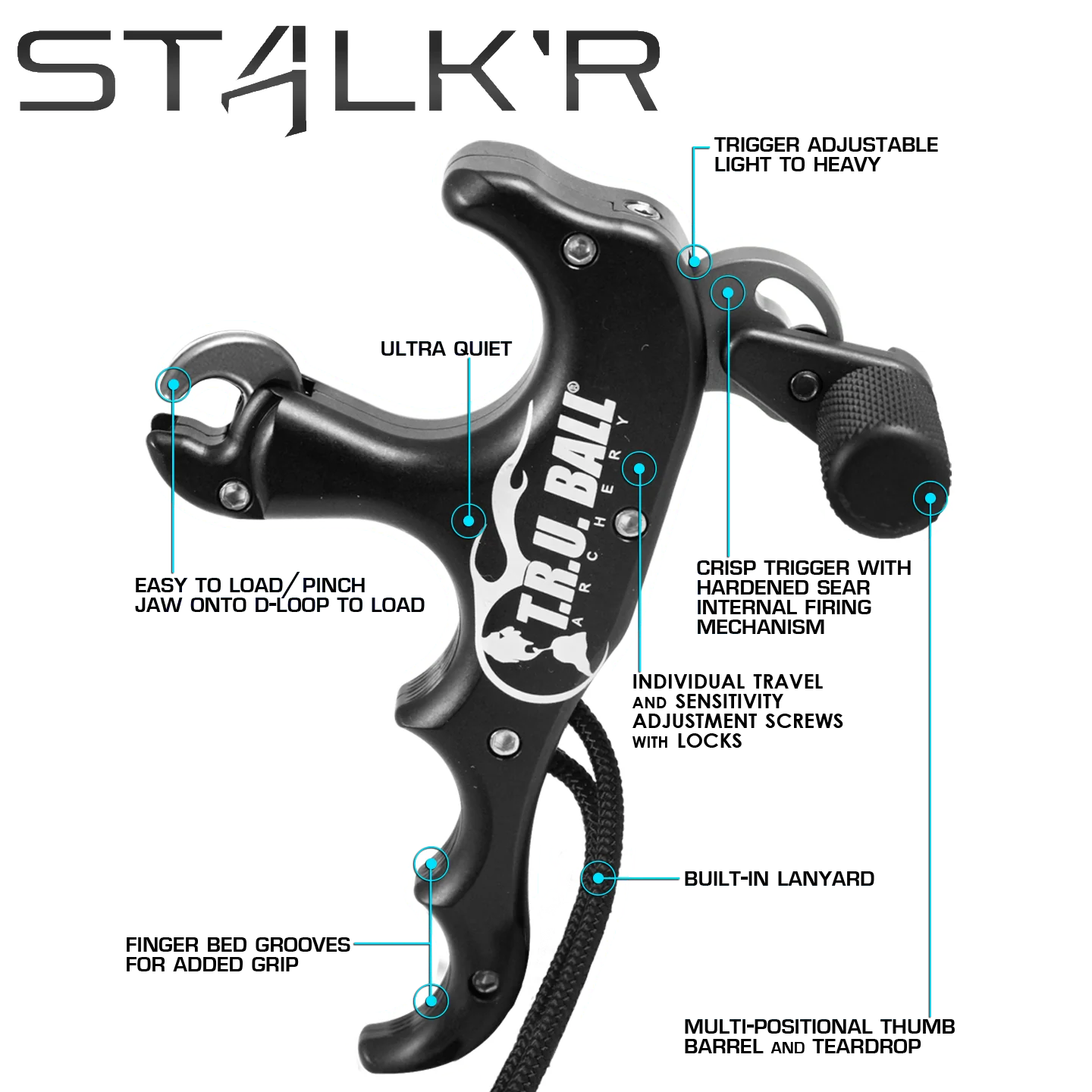 T.R.U. Ball Stalk'r 4 finger - Black